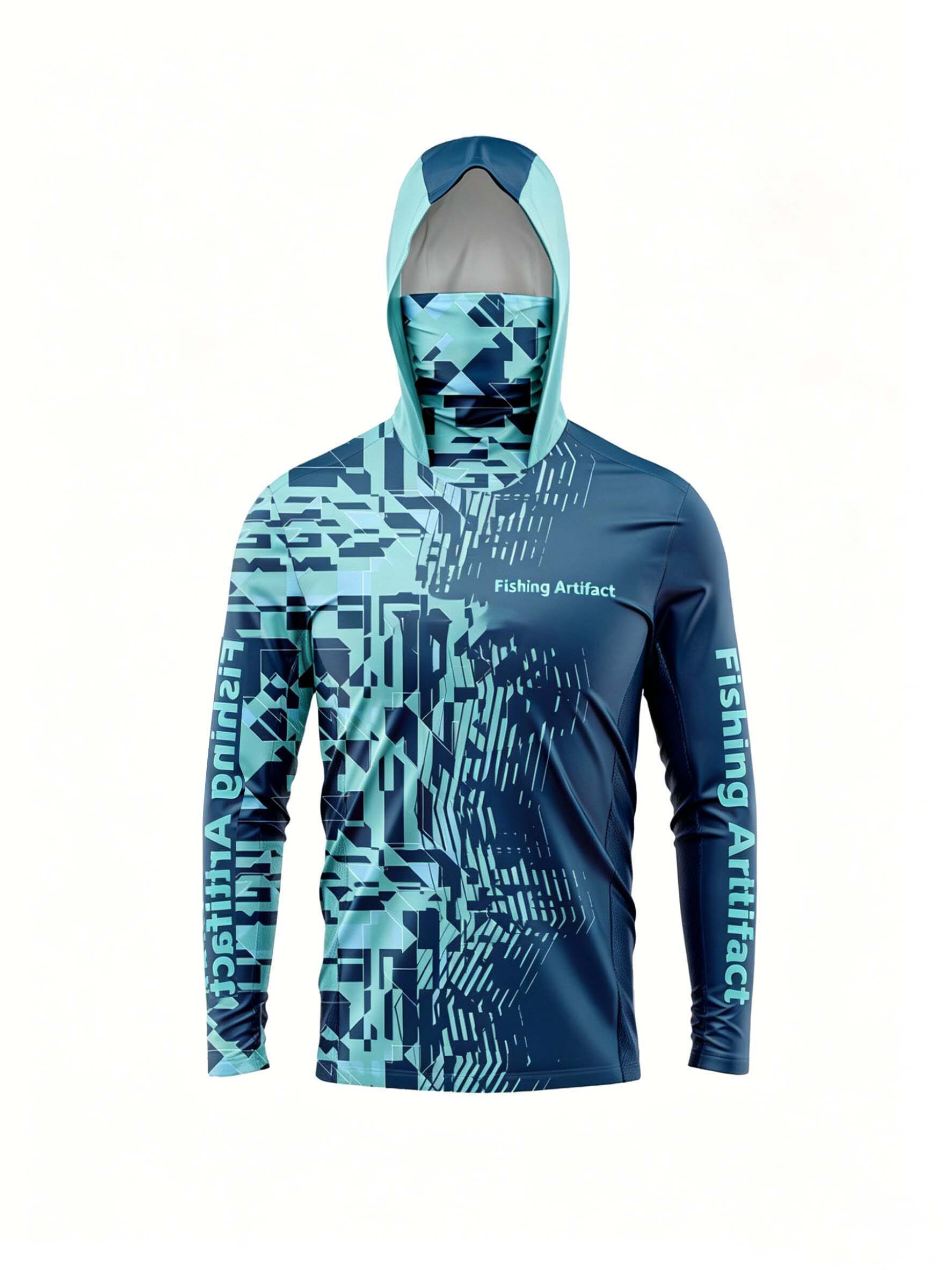 Fishing Mask Sun Protection - Erkekler için Yazlık Balıkçılık Kapüşonlu Sweatshirt,
