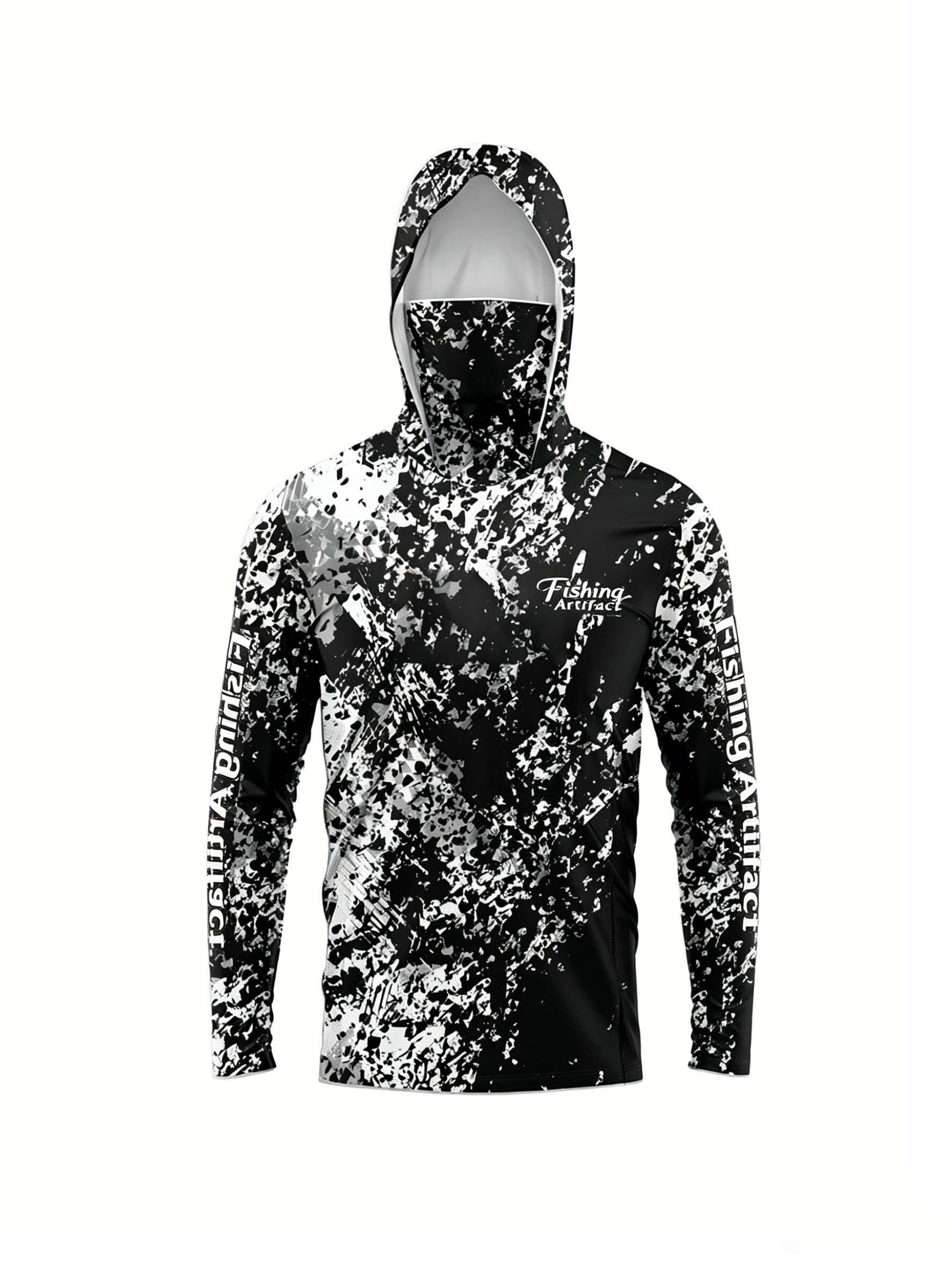 Fishing Mask Sun Protection - Erkek Yazlık 3D Baskılı Balıkçı Kapüşonlu