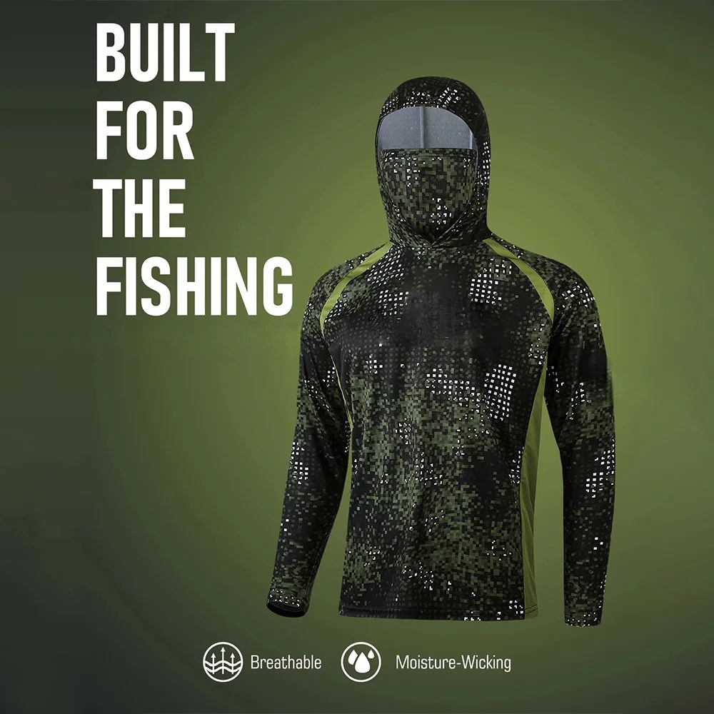 Fishing Shirt Uv Protection - Balıkçılık Kıyafetleri Erkek Kapüşonlu Balıkçılık Gömleği