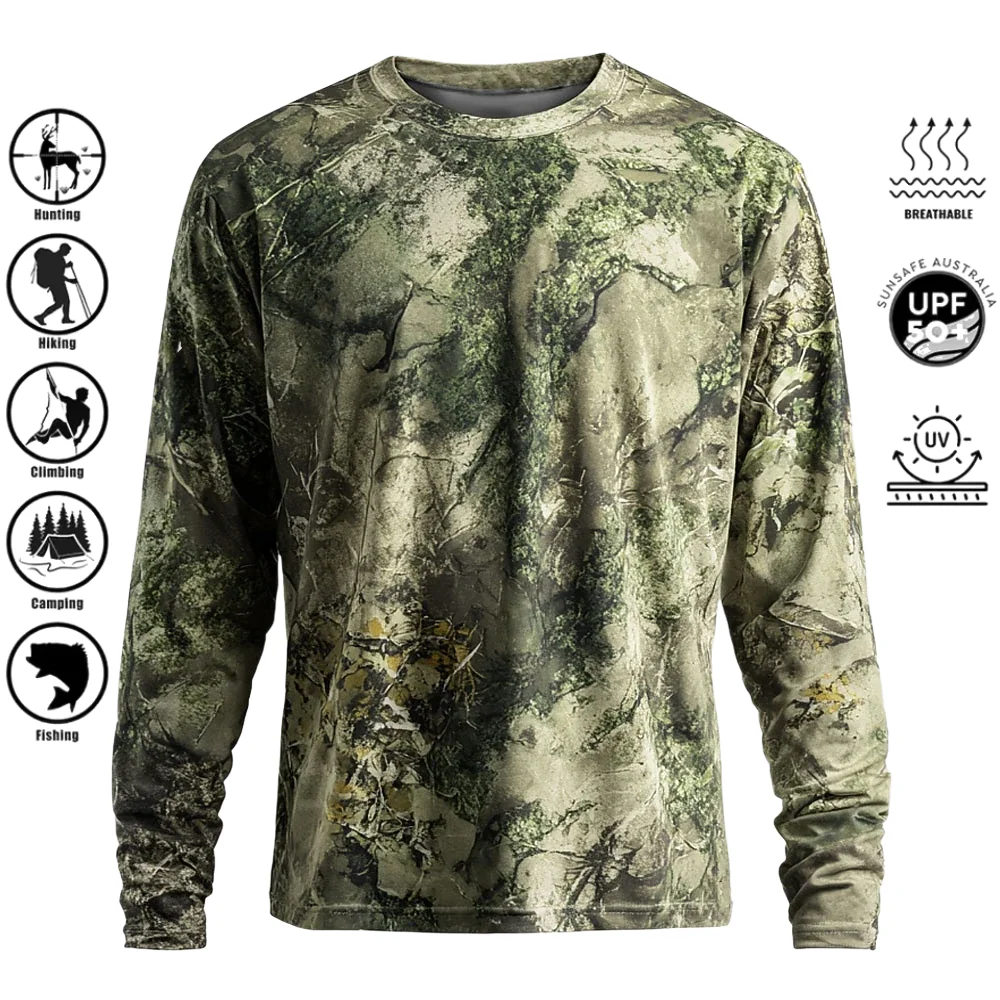 Fishing Shirt Uv Protection - Erkek Uzun Kollu Tişört, Polyester, 3D