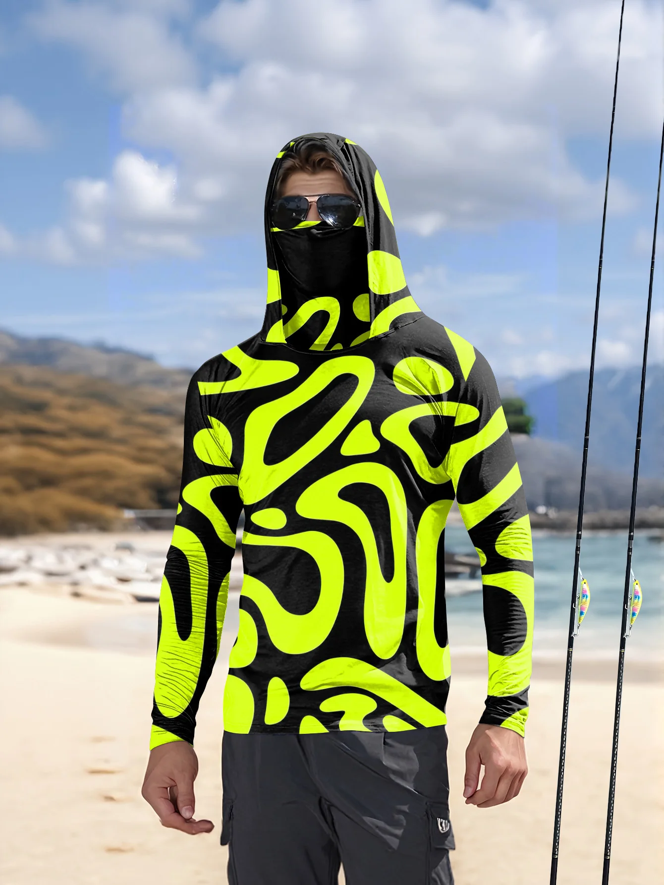 Erkekler için Neon Yeşil Renkl - Fishing Shirt Uv Protection incelemesi ve fiyatı